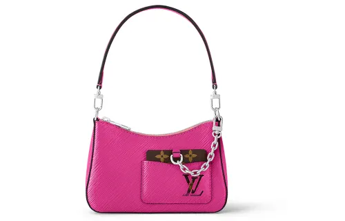 LOUIS VUITTON Epi Grain Cow Leather Shoulder Bag, Crossbody Bag, Handbag 22 Women's Rose Red
