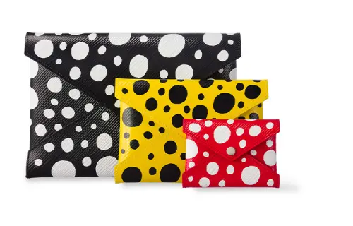 LOUIS VUITTON Yayoi Kusama Collaboration Cow Leather 3 in 1 Clutch Women's Black/Yellow/Red/White