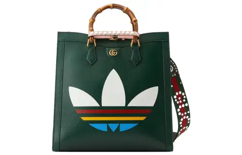GUCCI Adidas Originals Collaboration Diana Leather Tote Bag, Shopping Bag, Shoulder Bag, Crossbody Bag, Handbag Large