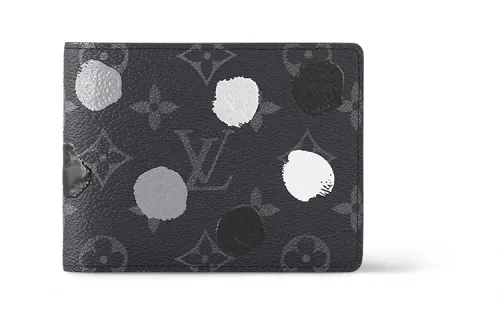LOUIS VUITTON X Yayoi Kusama Multiple Wallet Monogram Eclipse Black/Silver