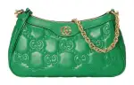 GUCCI GG Matelassé Leather Pochette, Shoulder Bag Shoulder Bag, Handbag Women's Green
