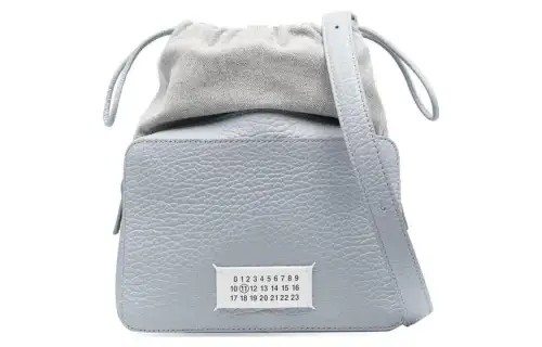 Maison Margiela Cow Leather Crossbody Bag, Shoulder Bag Men's Blue Gray