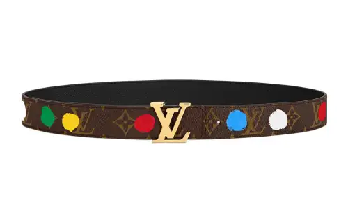 LOUIS VUITTON X Yayoi Kusama Lv Initiales 30mm Reversible Painted Dots Belt