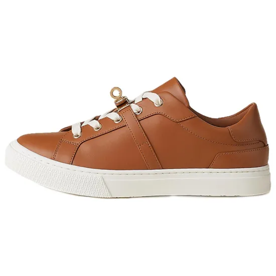 HERMES Skateboard Shoes Women's Low-Top Brown