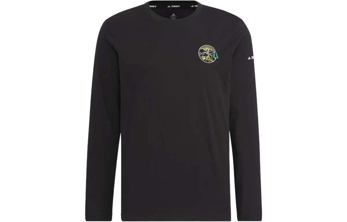 Adidas T-Shirts Unisex Black Crew Neck Moderate Straight Fit