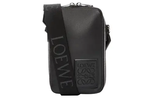 LOEWE Cow Leather Crossbody Bags Regular Men's Black