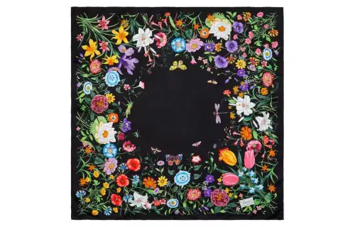 GUCCI Floral Printed Scarf
