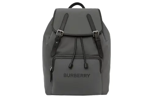 Burberry Leather Handbag, Backpack, Backpack Large Unisex Gray
