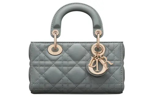 DIOR Lady D JOY Sheepskin Handbag Shoulder Bag, Crossbody Bag, Handbag Extra Mini Women's Powder Blue