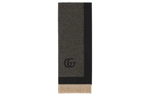 GUCCI Knit Scarves Men's Black/Brown