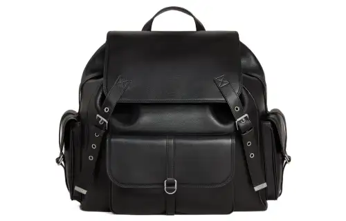 CELINE Smooth Cow Leather Backpack Large Men's Black