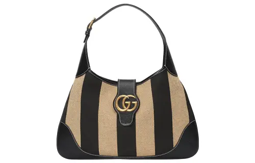GUCCI Aphrodite Canvas With Leather Hobo Bag, Canvas Bag, Handbag, Shoulder Bag Women's