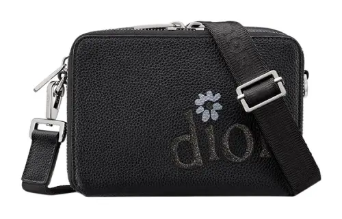 DIOR Grained Calfskin Shoulder Bag, Crossbody Bag Regular Women's Black