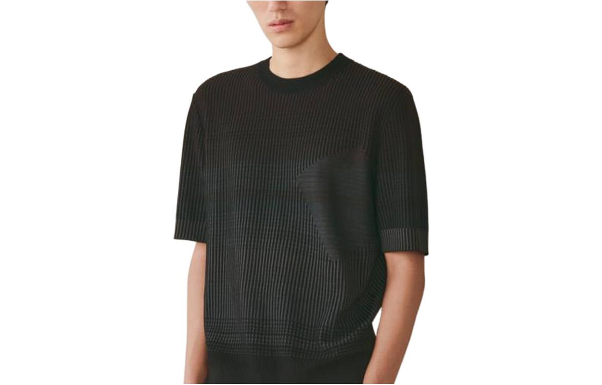 Мужская футболка Hermes в полоску (синяя)