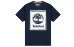 Timberland Drop Shoulder Sleeve T Shirt Men's Dark Blue