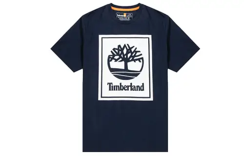 Timberland Drop Shoulder Sleeve T Shirt Men's Dark Blue