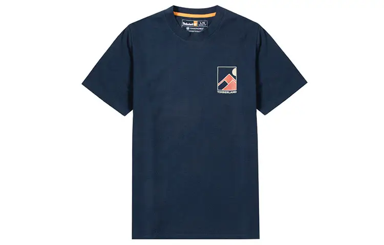 Timberland T Shirts Men's Navy Blue Crew Neck Moderate Other