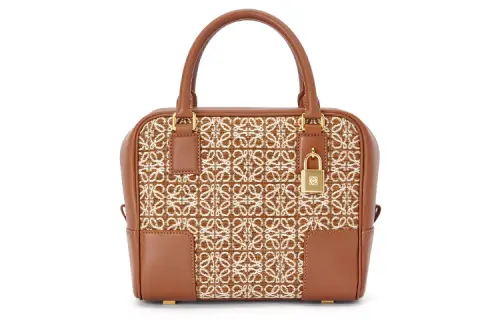 LOEWE Anagram Fabric With Cow Leather Shoulder Bag, Crossbody Bag, Handbag Women's Brown/Walnut