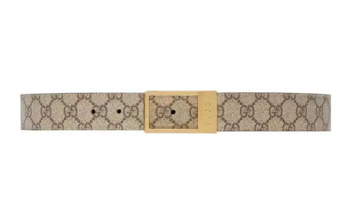 GUCCI Monogram Jacquard Buckle Belt