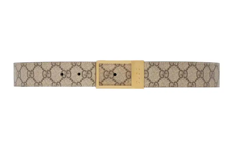 GUCCI Monogram Jacquard Buckle Belt