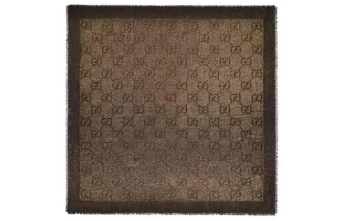 GUCCI Gg Lamé Jacquard Shawl