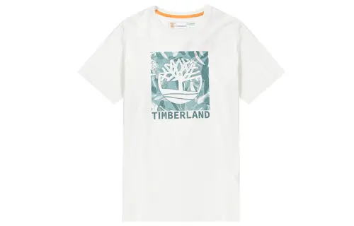 Timberland T Shirts Men's White Crew Neck Moderate Straight Fit