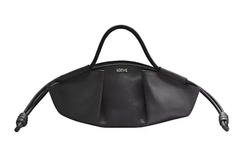 LOEWE Bright Nappa Cow Leather Dumpling Bag, Shoulder Bag, Crossbody Bag, Handbag Small Women's Black