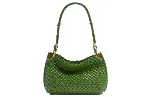 Bottega Veneta Lambskin Handbag, Shoulder Bag Women's Avocado Green