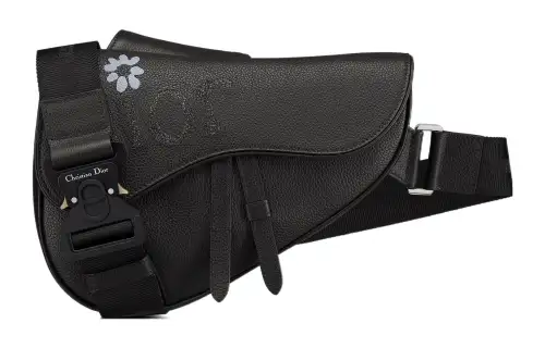 DIOR Grained Calfskin Saddle Bag, Shoulder Bag, Crossbody Bag Men's Black