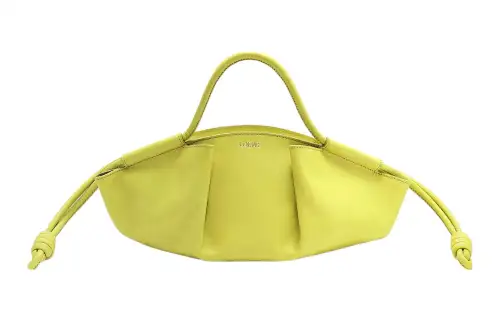 LOEWE Bright Nappa Cow Leather Dumpling Bag, Shoulder Bag, Crossbody Bag, Handbag Small Women's Lemon Yellow