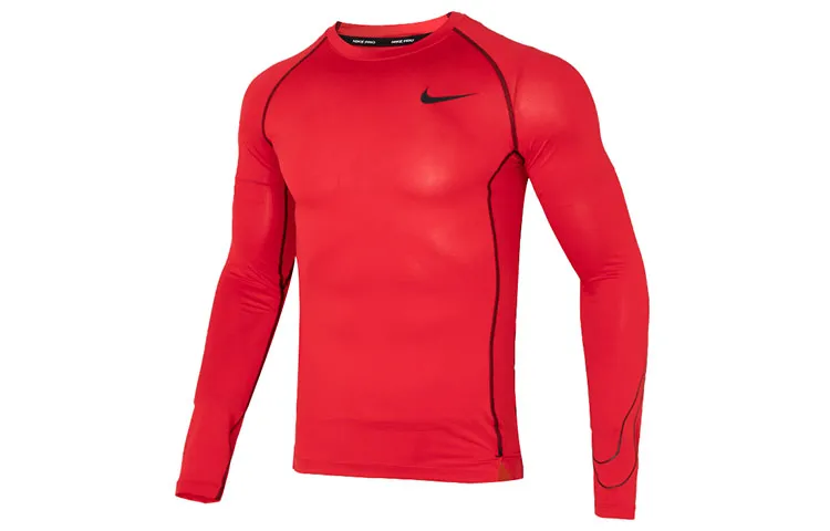 Nike T-Shirts Men's Red Crew Neck Moderate