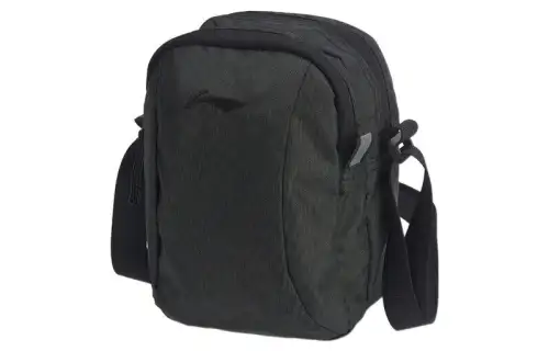 Li Ning Training Series Fabric Shoulder Backpack, Sports Bag, Shoulder Bag, Crossbody Bag Unisex Black