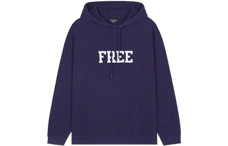 Balenciaga Sweatshirt Fitted Style Men's Blue