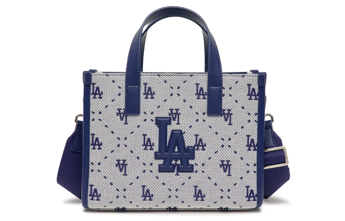 MLB Artificial Leather Tote Bag, Shopping Bag, Handbag, Crossbody Bag, Shoulder Bag Small Women's Blue