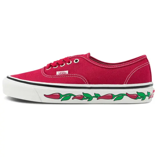 Vans Authentic Skateboarding Shoes Unisex Low-top Red/White