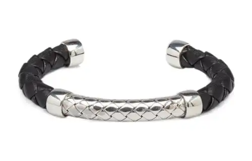 Bottega Veneta Wristband Men's Silver