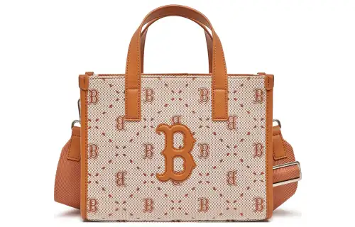 MLB Synthetic Leather Tote Bag, Shopping Bag, Handbag, Crossbody Bag, Shoulder Bag Small Women's Brown