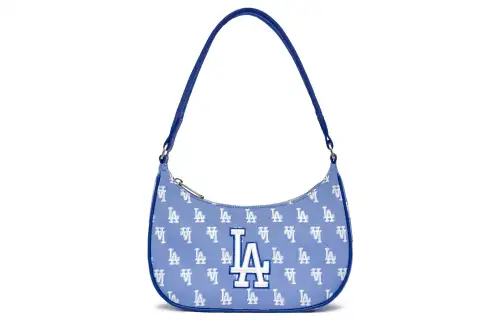 MLB Polyester Shoulder Bag, Hobo Bag, Dumpling Bag, Handbag, Shoulder Bag Women's Blue