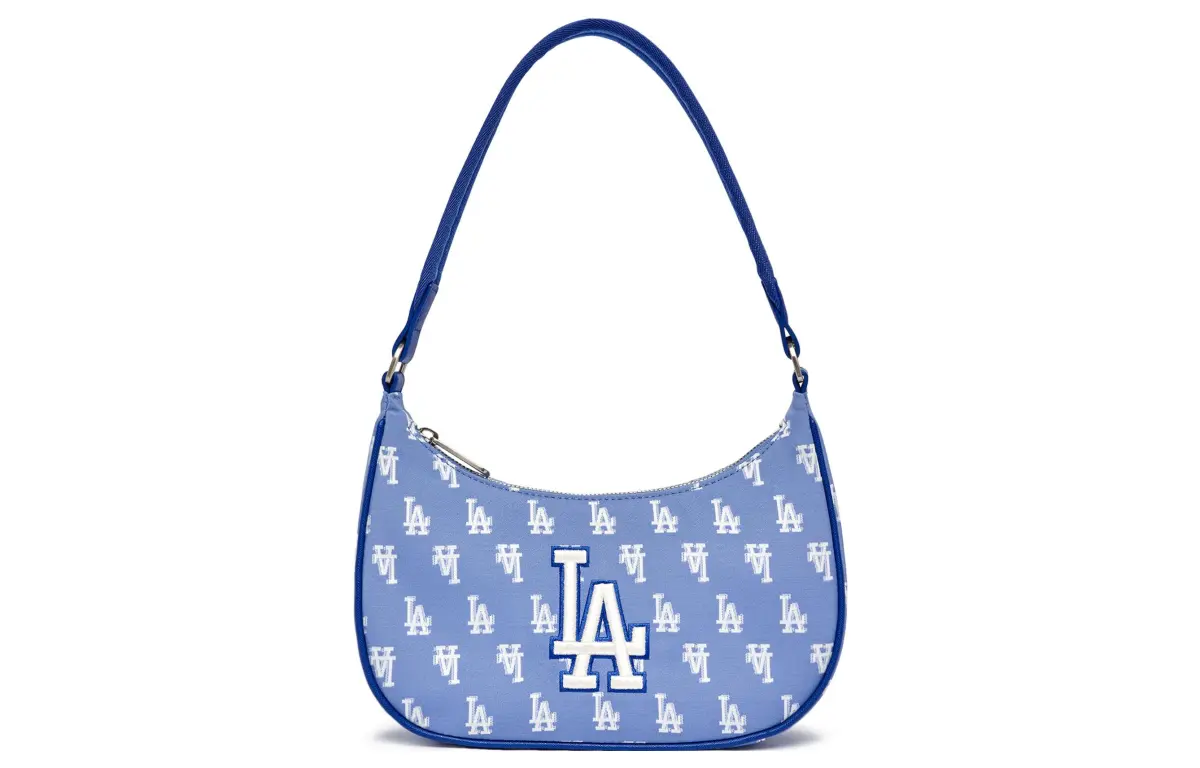 MLB Polyester Shoulder Bag, Hobo Bag, Dumpling Bag, Handbag, Shoulder Bag Women's Blue