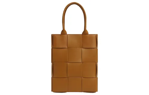 Bottega Veneta CASSETTE Sheepskin Tote Bag, Shopping Bag, Handbag Mini Women's Camel