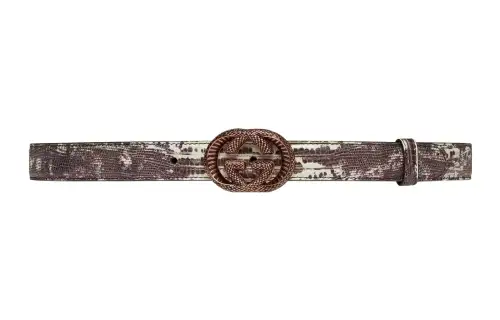 GUCCI Leather Belts Women's Brown Width 2.5cm