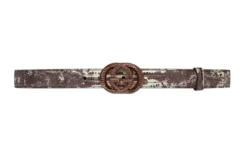 GUCCI Leather Belts Women's Brown Width 2.5cm