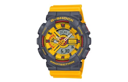 CASIO Men Liquid Crystal/Analog Dual Display Series Yellow Watch GA-110Y-9APR