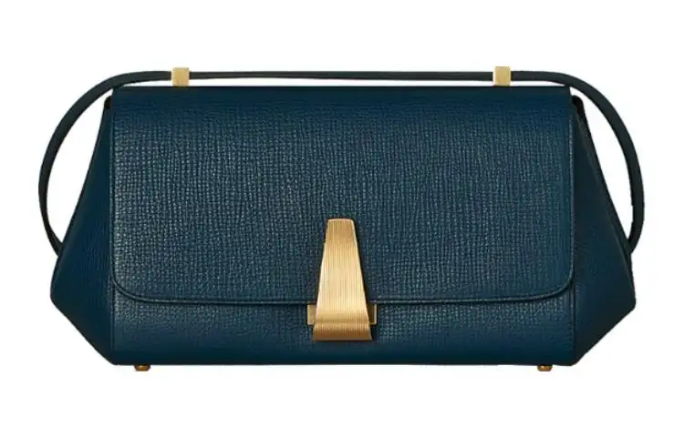 Bottega Veneta Grain Calfskin Shoulder Bag, Crossbody Bag Medium Women's Dark Blue