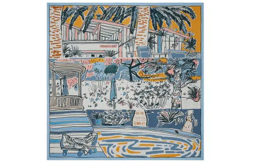HERMES Rayures D Ete Shawls Unisex