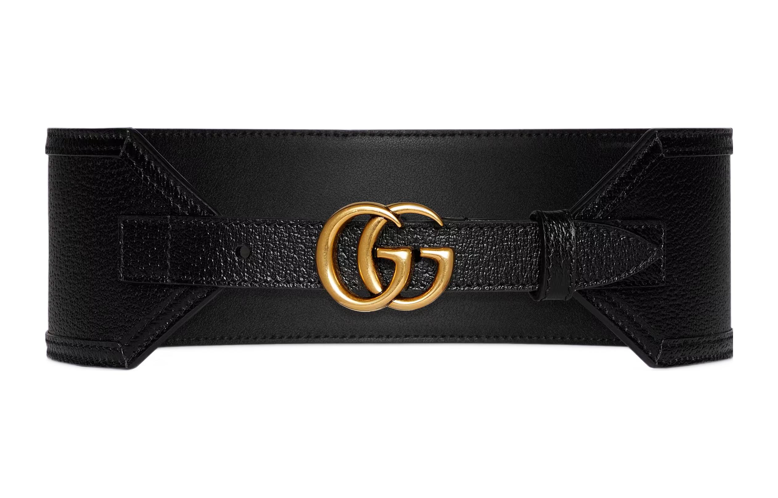 Женский ремень Gucci GG Marmont (черный)