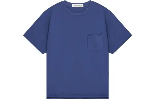 New Balance T Shirts Unisex Blue Crew Neck Moderate Straight Fit