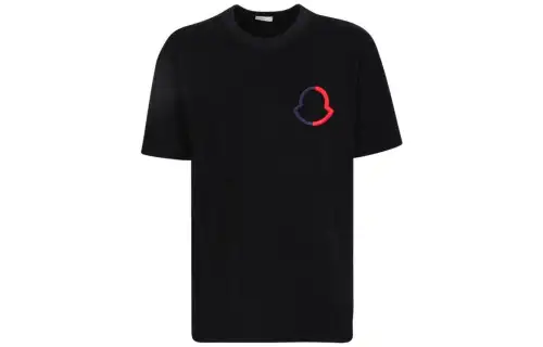 Moncler Logo Embroidered Crewneck T Shirt