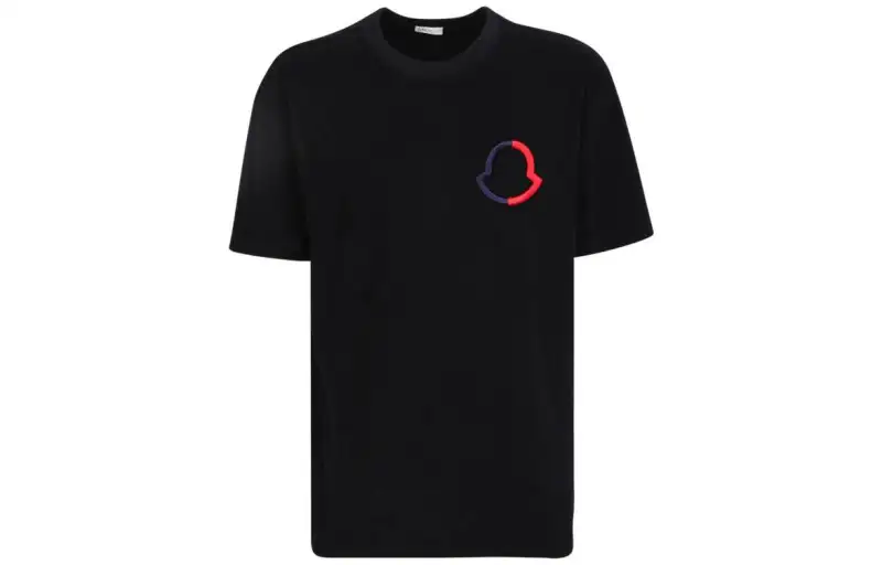 Moncler Logo Embroidered Crewneck T Shirt