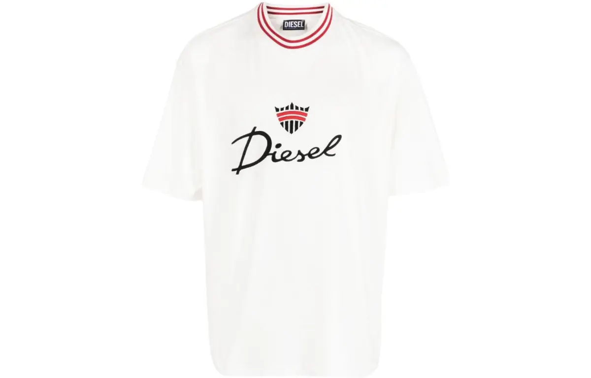 DIESEL Kids Twashg6 Over Logo Embroidered T Shirt